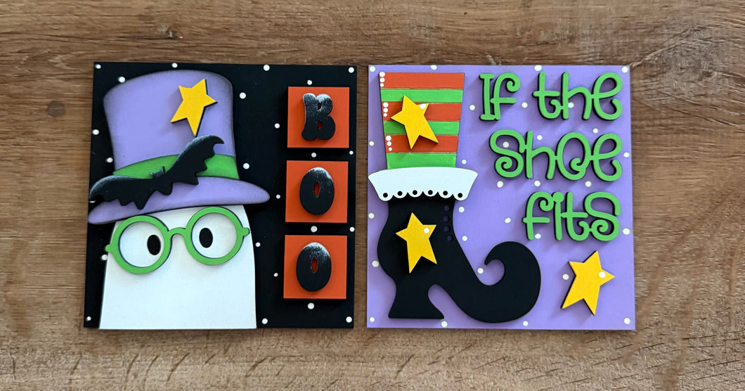 Inserts For Interchangeable Ladder /Boo/If the shoe fits/Halloween