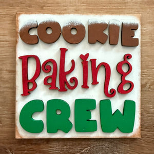 Inserts For Interchangeable Ladder /Cookie Baking Crew/Christmas