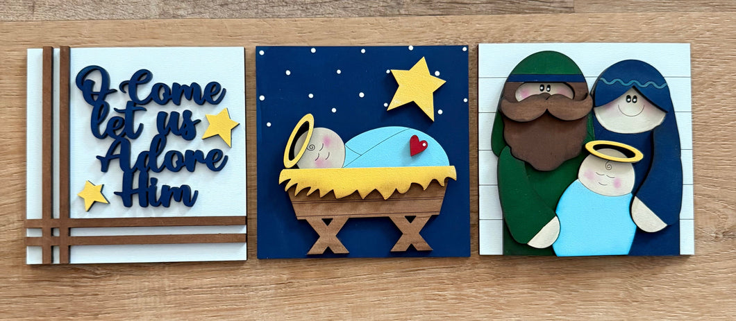 Inserts For Interchangeable Ladder /Bethlehem/Baby Jesus/Christmas