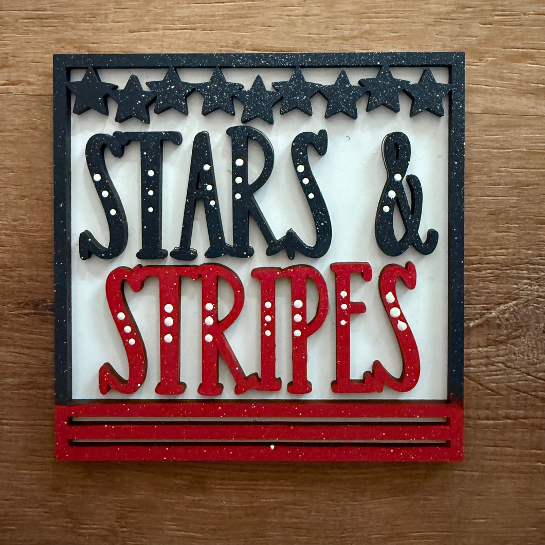 Inserts For Interchangeable / 4th Of July/Stars & Stripes