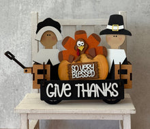 Load image into Gallery viewer, Shelf Sitter or Wagon Insert Give Thanks

