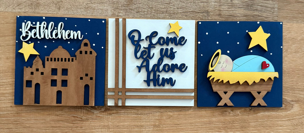 Inserts For Interchangeable Ladder /Baby Jesus/Christmas
