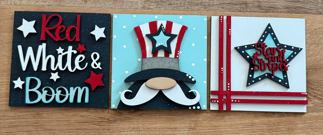 Inserts For Interchangeable Ladder / Red White Blue/ 4th of July
