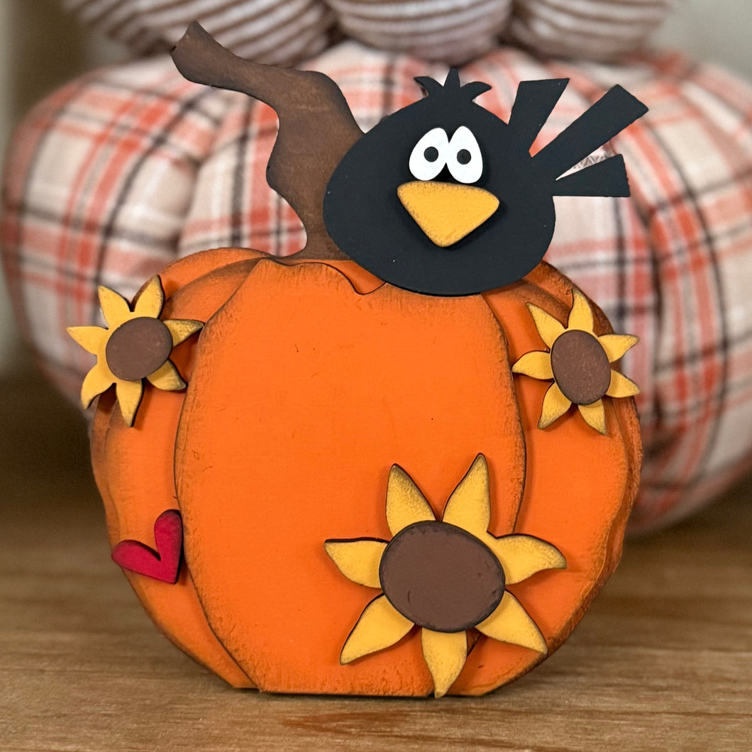 Pumpkin with Crow/ Fall