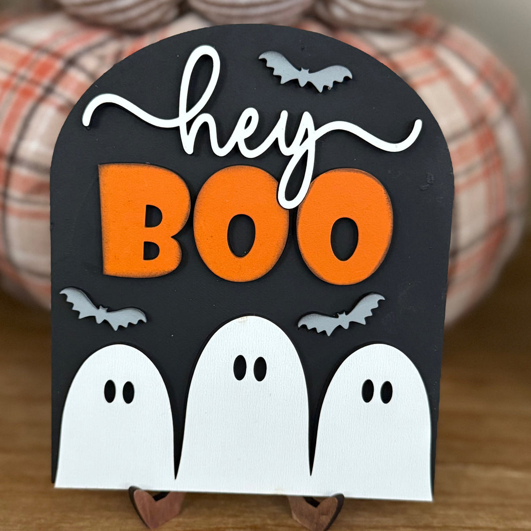 Small Arched Signs / Halloween/Hey Boo