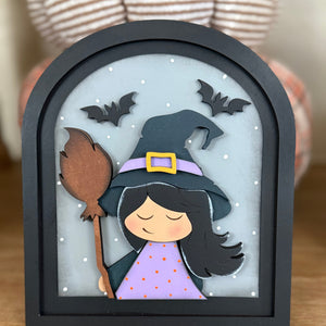 Small Arched Signs / Halloween/ Witch