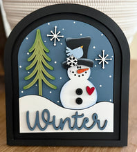 Load image into Gallery viewer, Small Arched Signs / Winter/ Snowman
