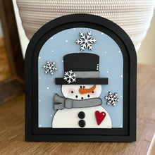 Load image into Gallery viewer, Small Arched Signs / Winter/ Snowman
