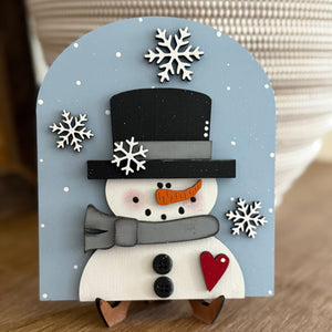 Small Arched Signs / Winter/ Snowman