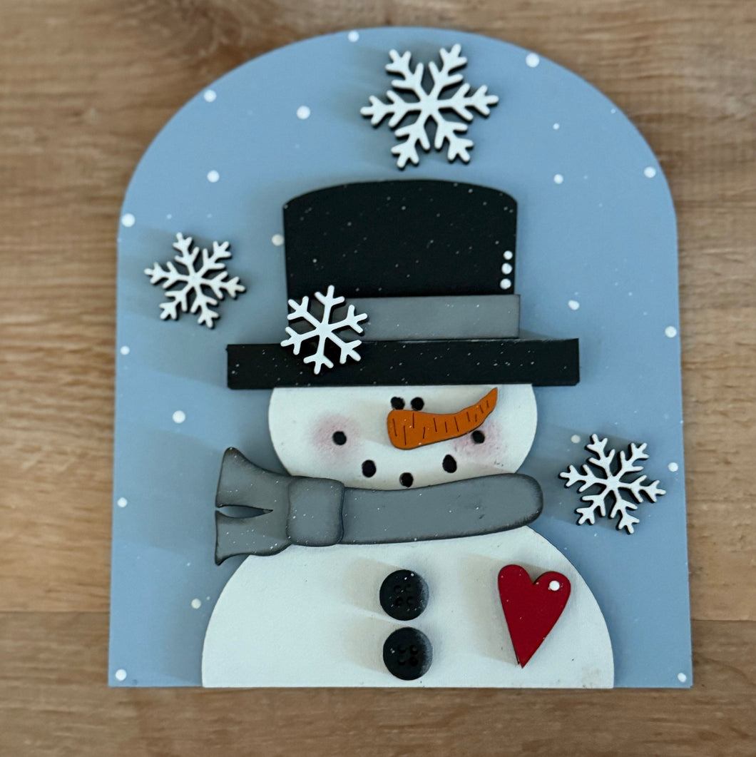 Small Arched Signs / Winter/ Snowman